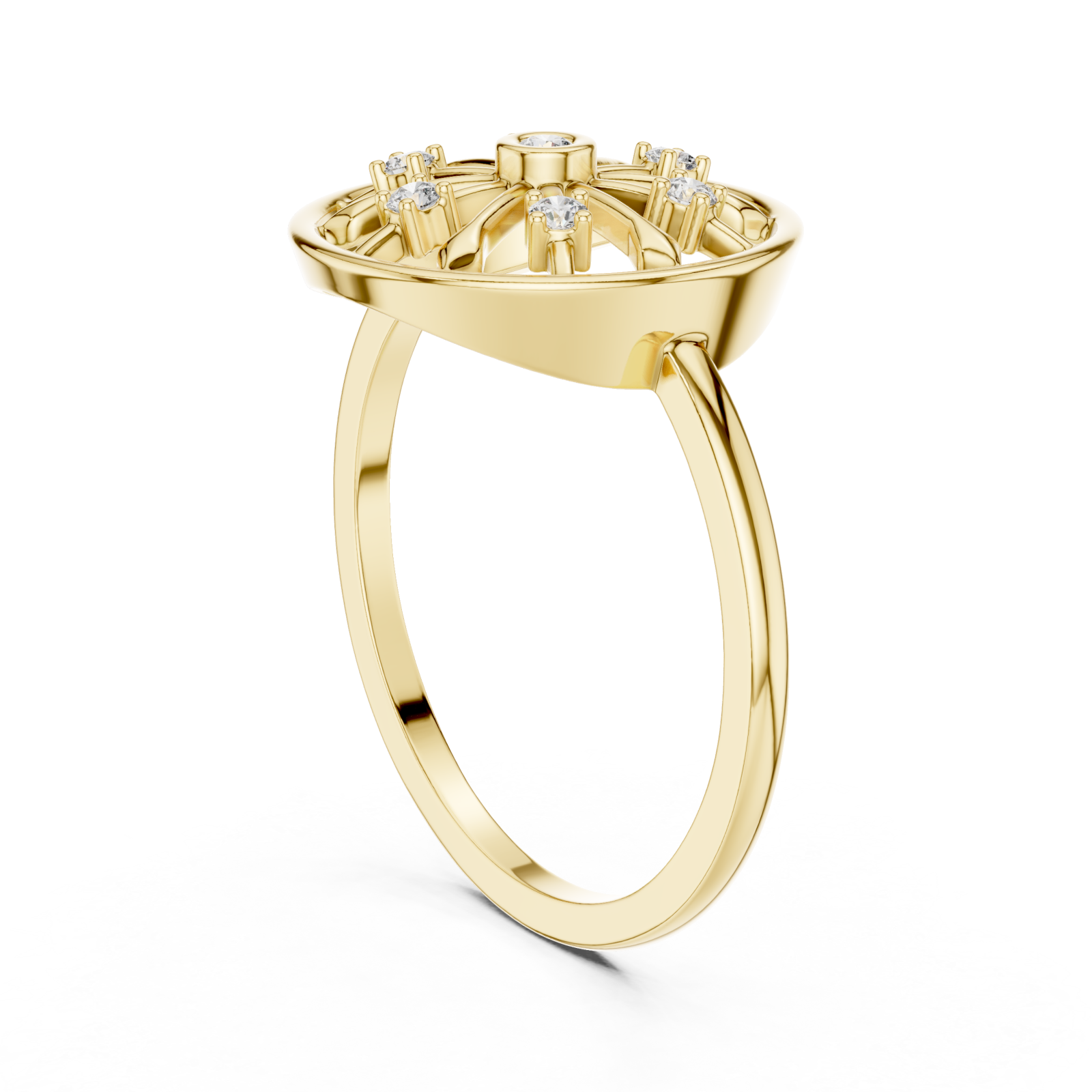  Gold Radiance Aura Ring Left View