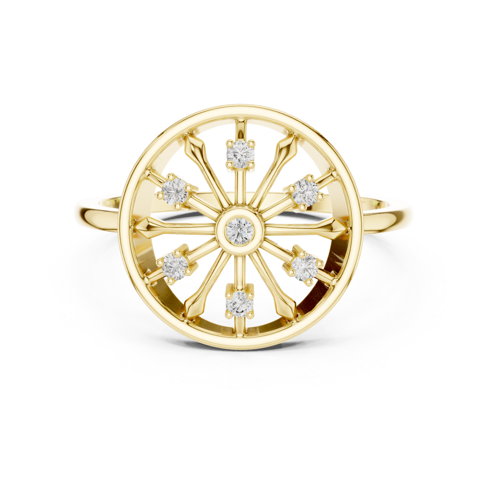  Gold Radiance Aura Ring Front View