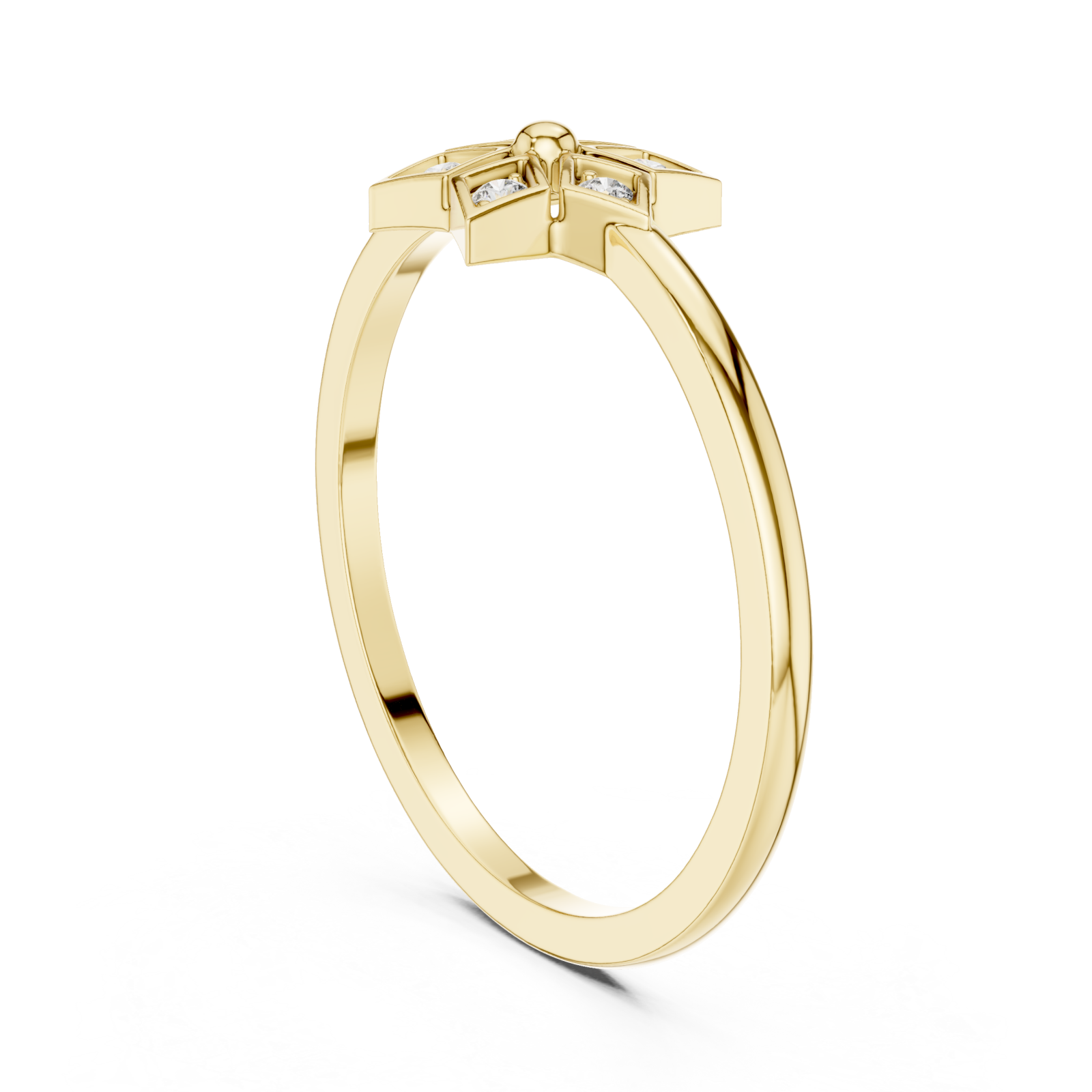  Gold Stella Charm Ring Left View