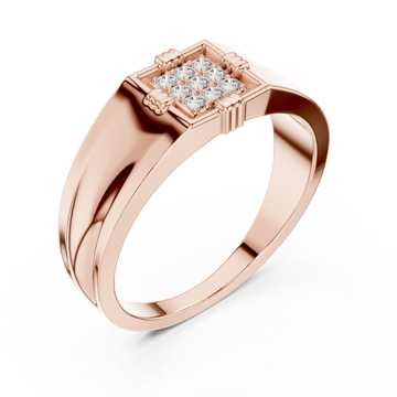  Rose Gold Regency Crest Ring Right View