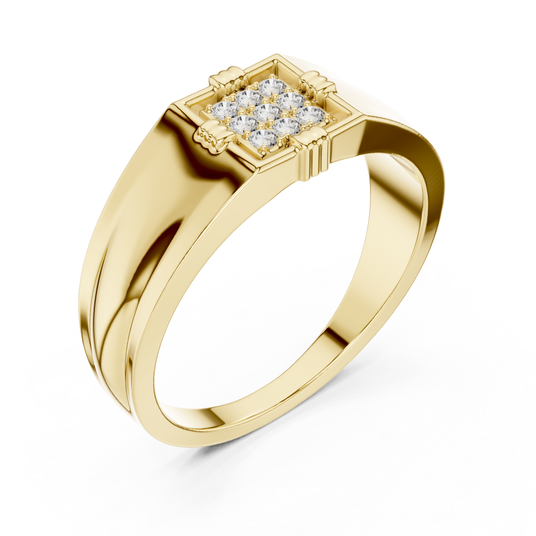 Gold Regency Crest Ring Right View