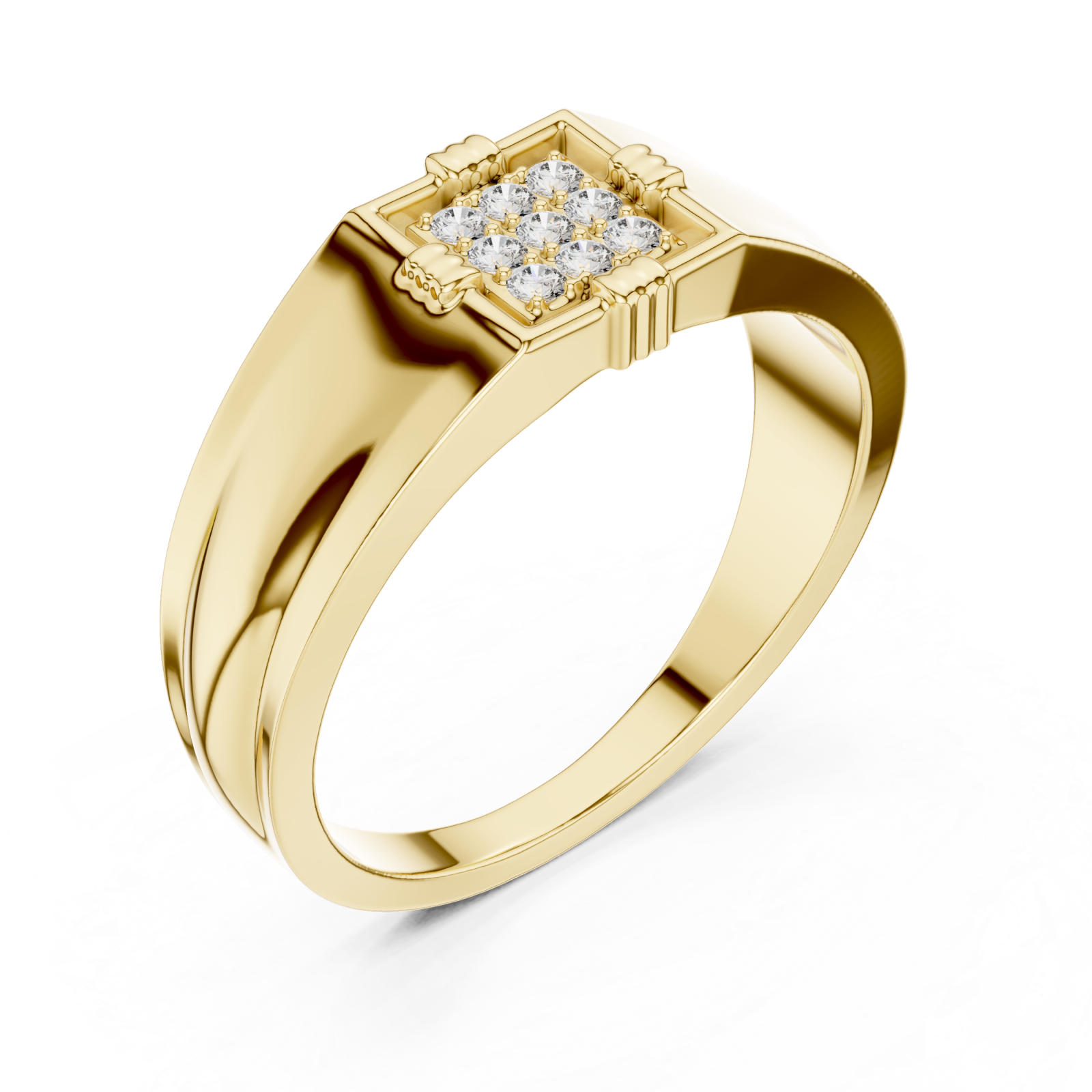 Gold Regency Crest Ring Right View