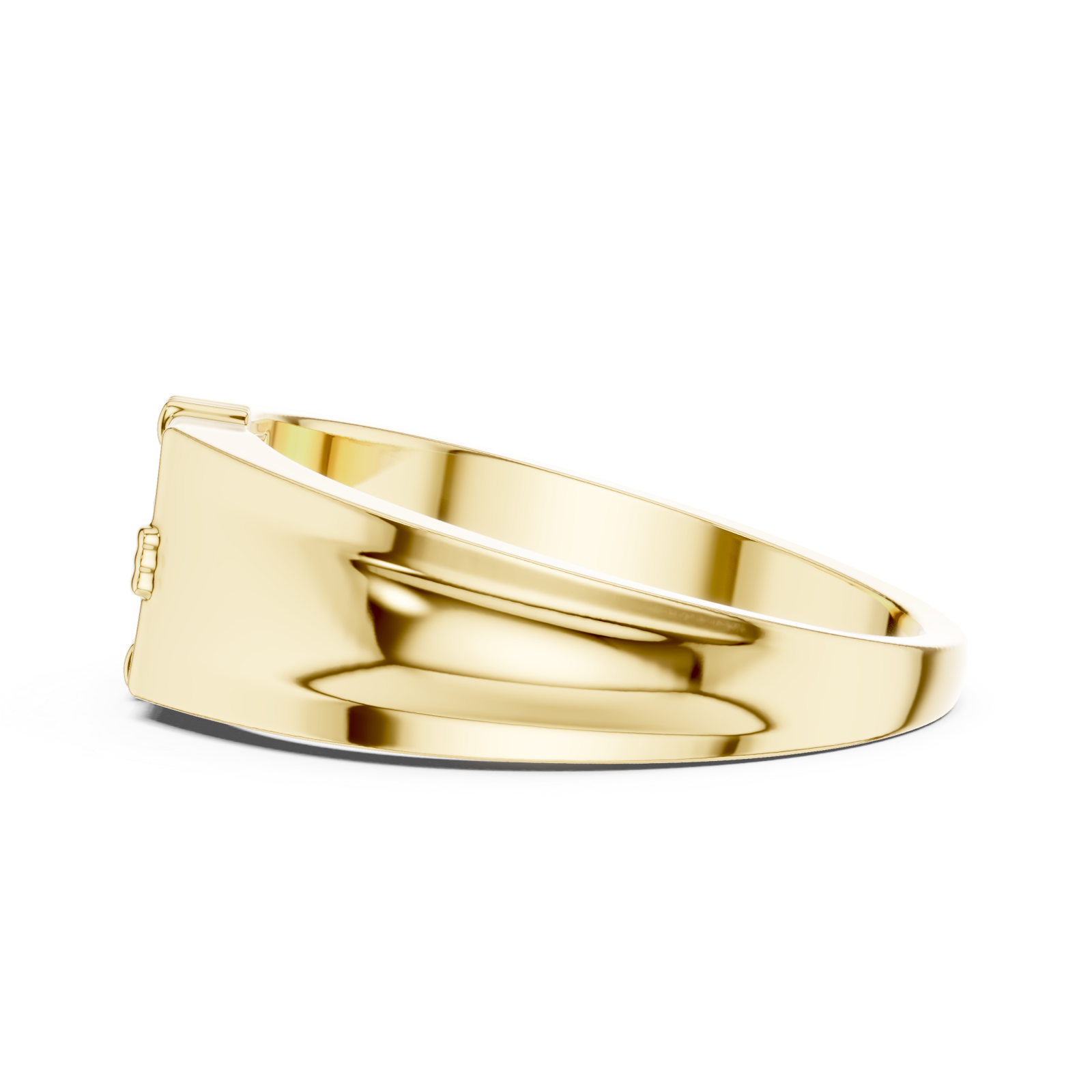  Gold Regency Crest Ring Side View