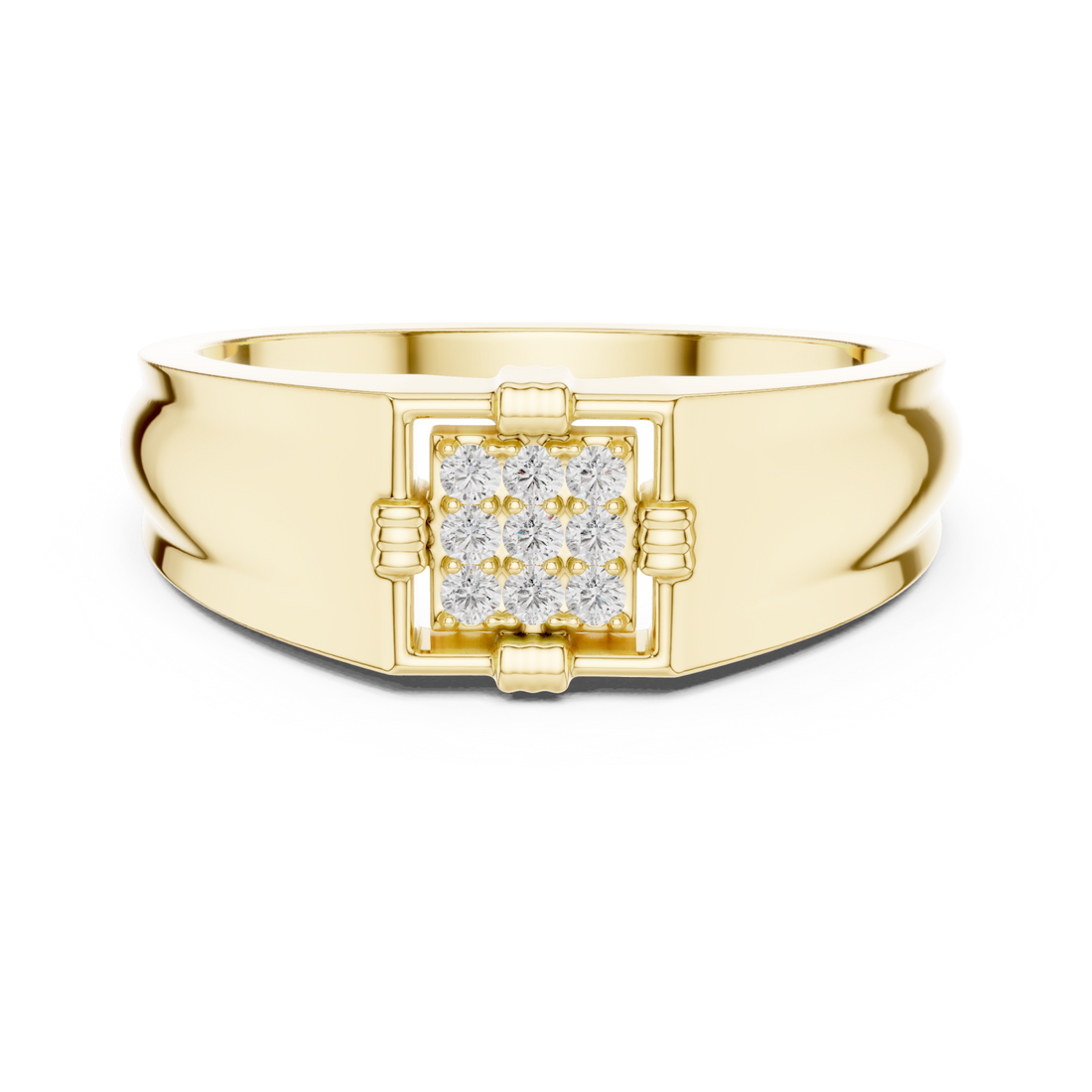Gold Regency Crest Ring Right View