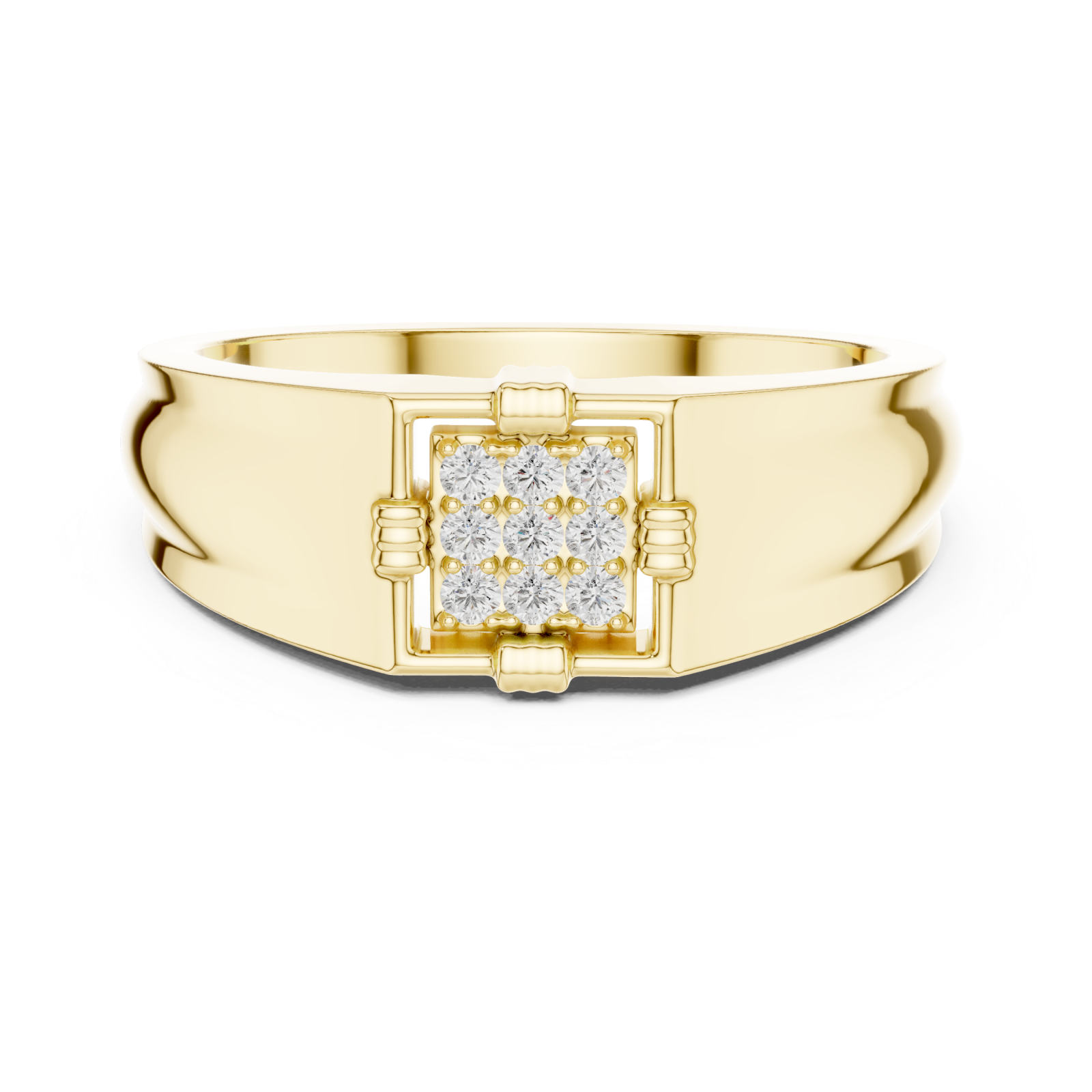  Gold Regency Crest Ring Front View