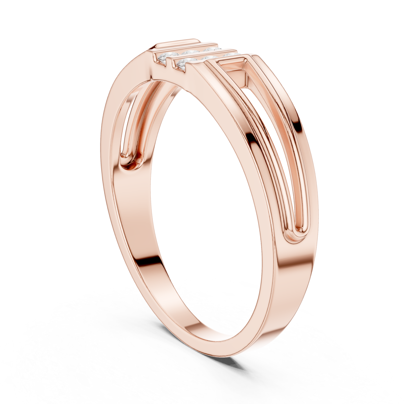  Rose Gold Regal Elevate Ring Left View