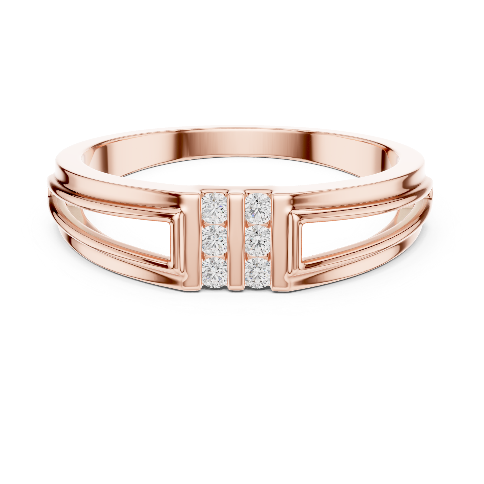  Rose Gold Regal Elevate Ring Front View