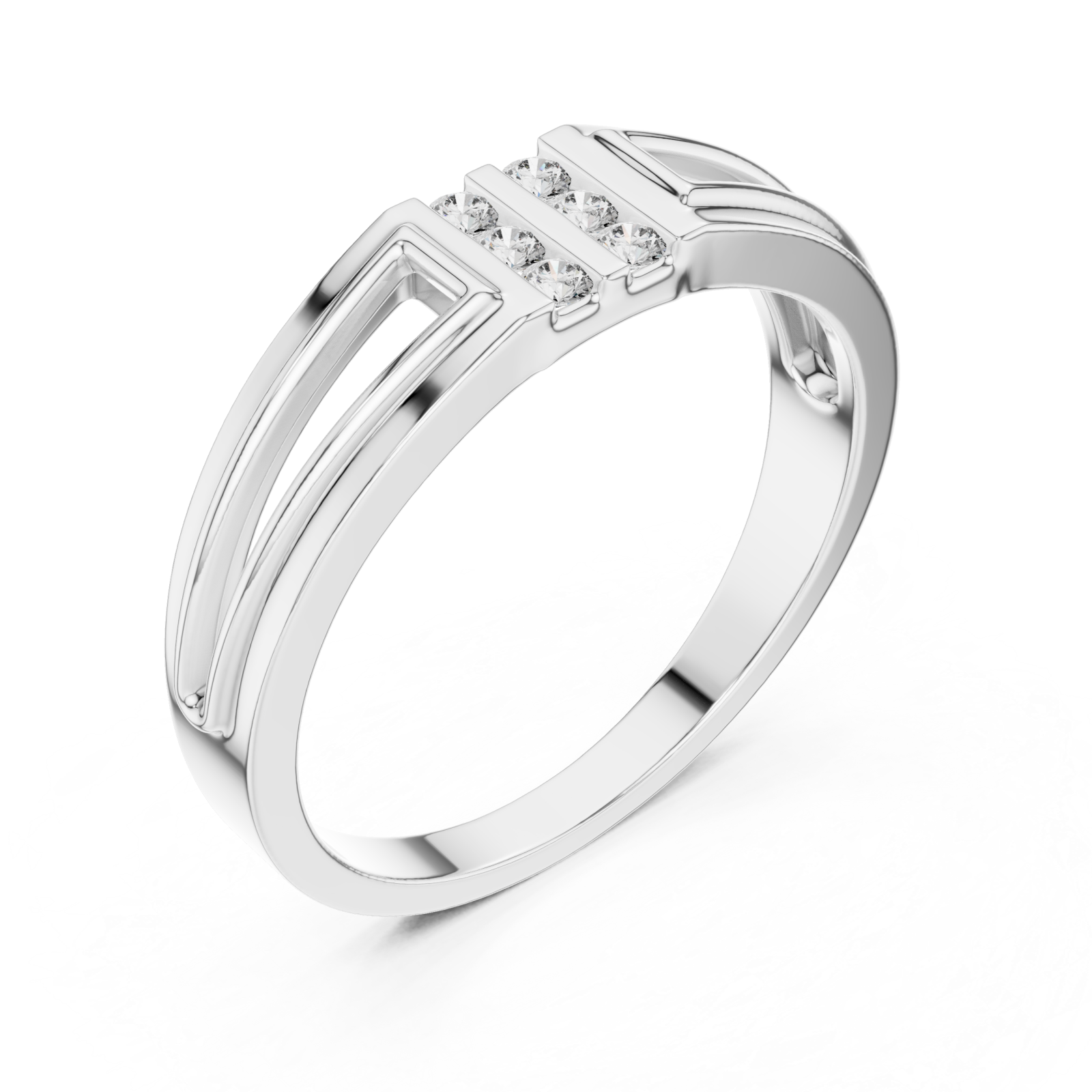  White Gold Regal Elevate Ring Right View