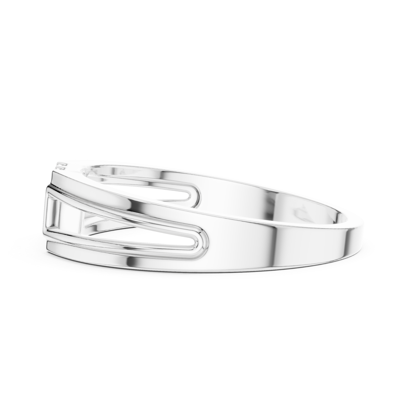  White Gold Regal Elevate Ring Side View