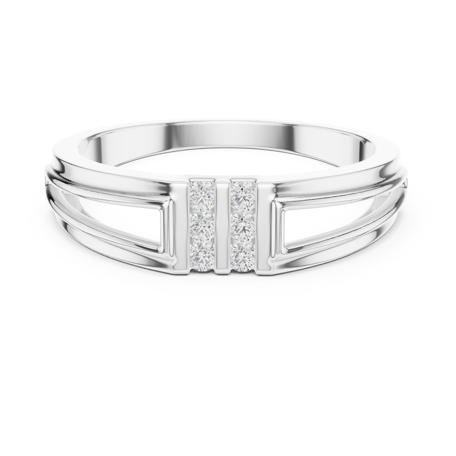  White Gold Regal Elevate Ring Front View