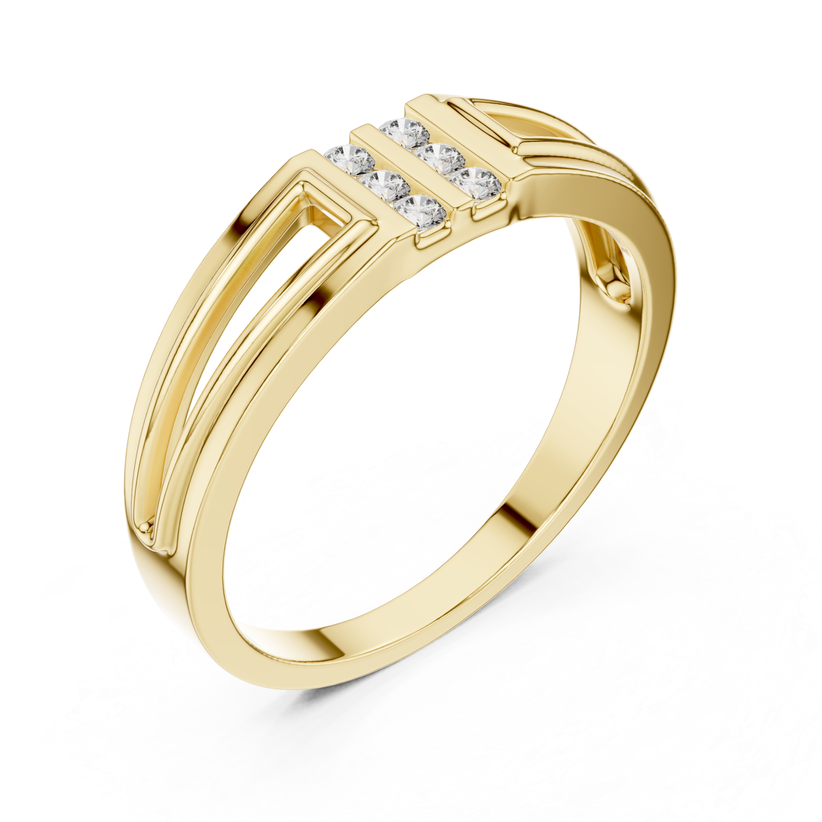Gold Regal Elevate Ring Right View