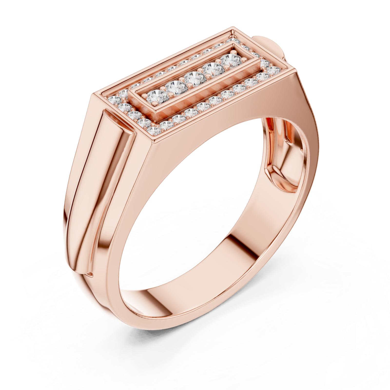  Rose Gold Regal Frame Ring Right View