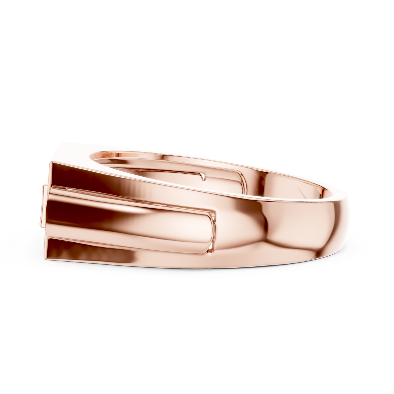  Rose Gold Regal Frame Ring Side View