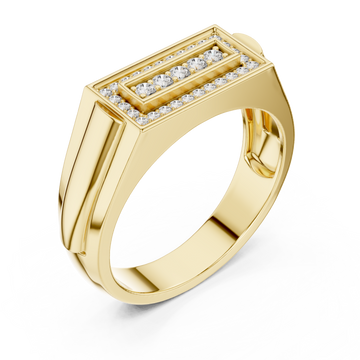Gold Regal Frame Ring Right View