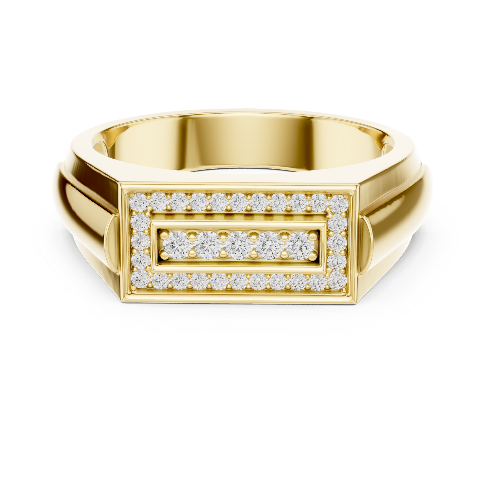  Gold Regal Frame Ring Front View