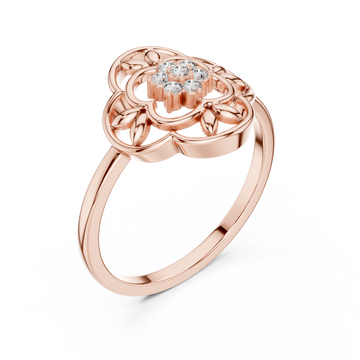  Rose Gold Petal Harmony Band Ring Right View