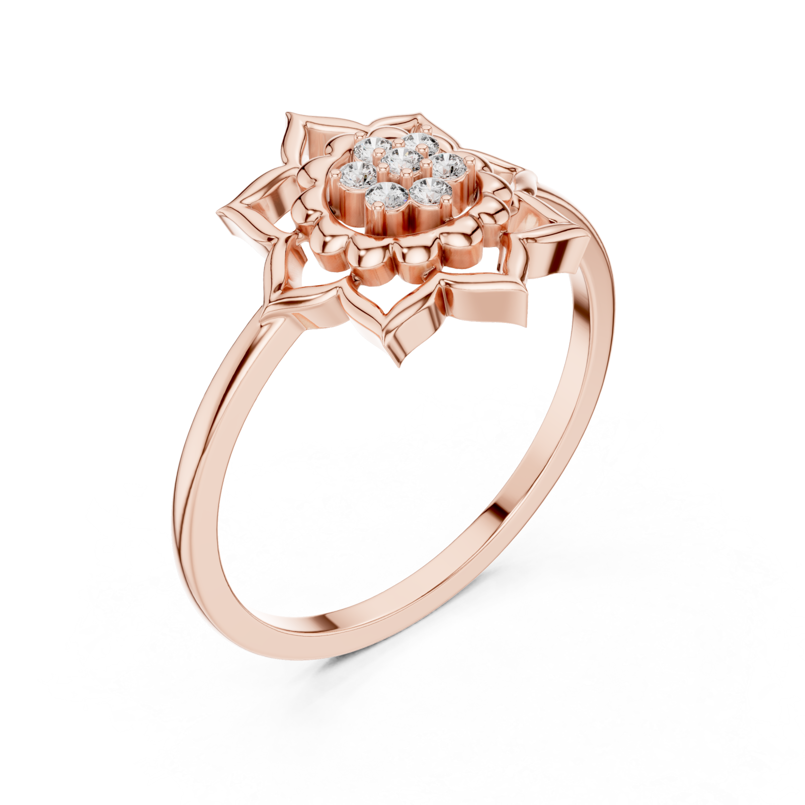  Rose Gold Blossom Aura Ring Right View