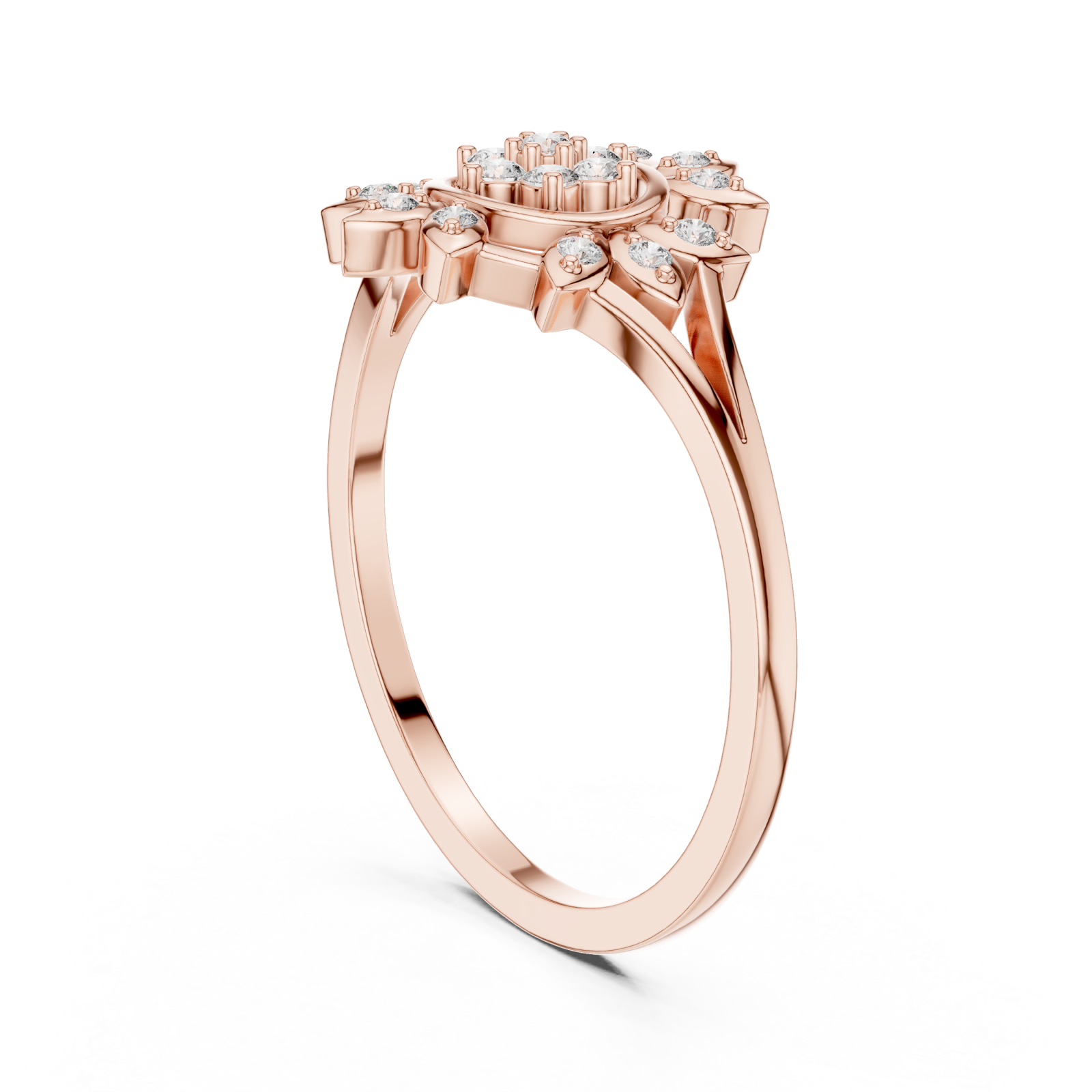  Rose Gold Solara Muse Ring Left View