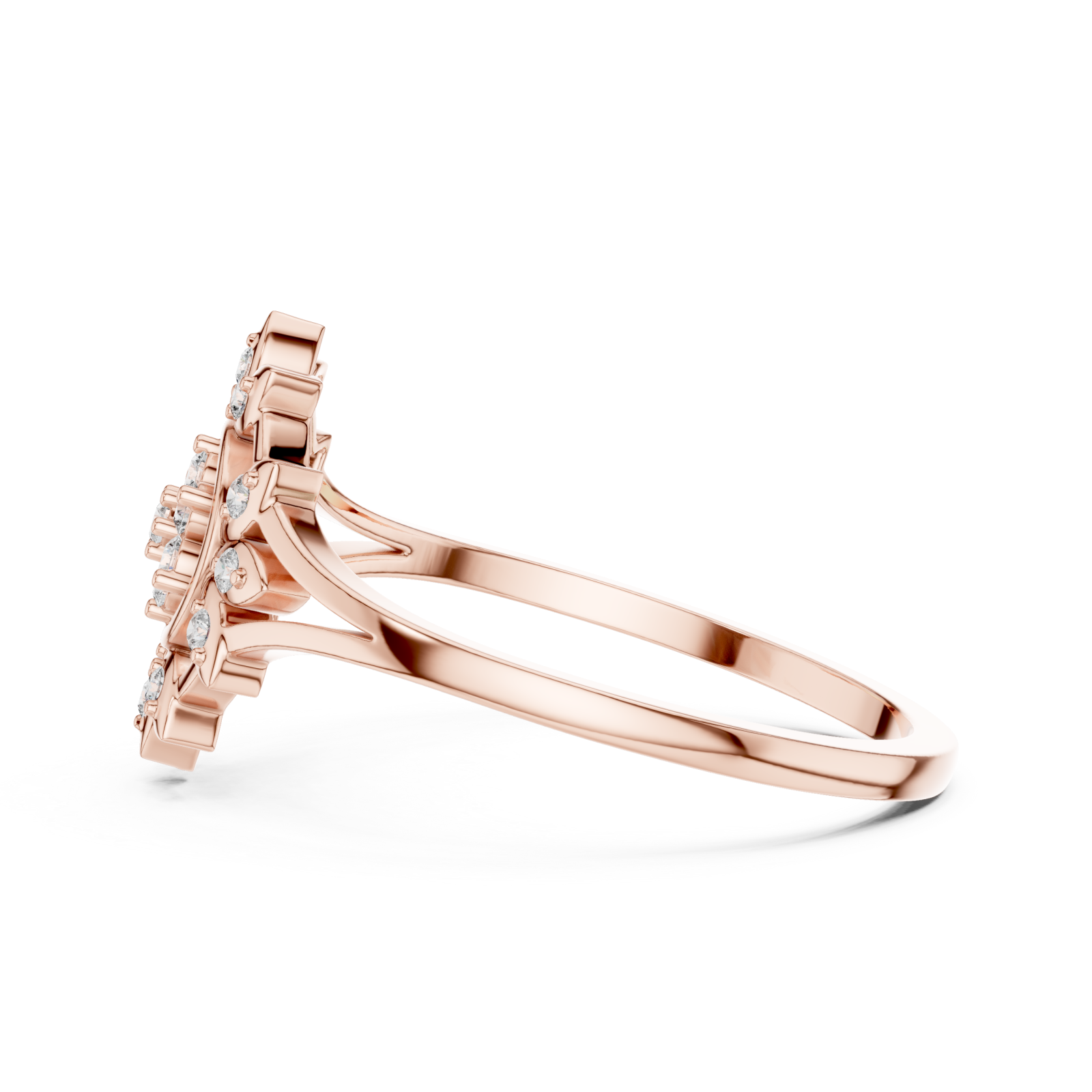  Rose Gold Solara Muse Ring Side View