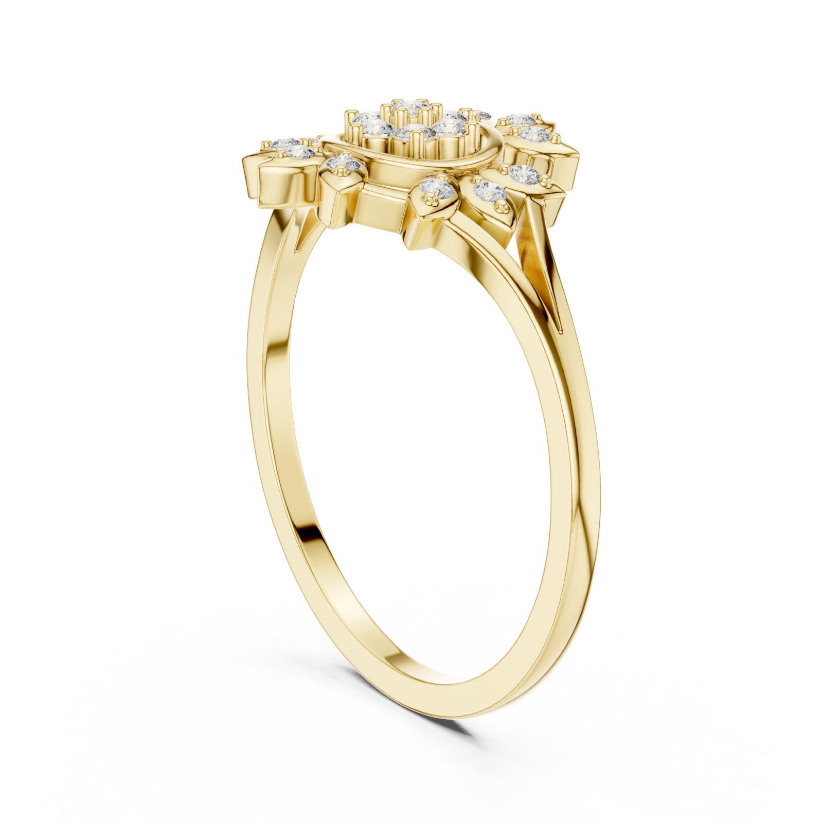  Gold Solara Muse Ring Left View