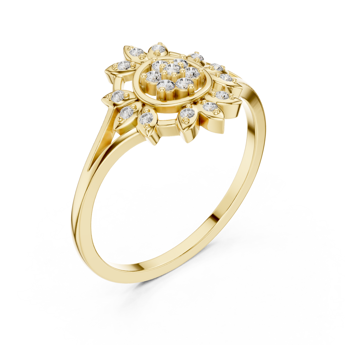 Gold Solara Muse Ring Right View