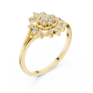 Gold Solara Muse Ring Right View