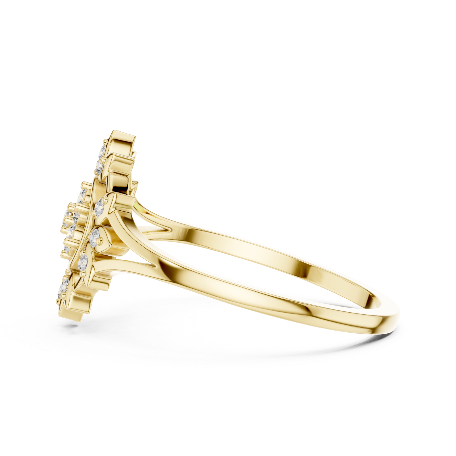  Gold Solara Muse Ring Side View