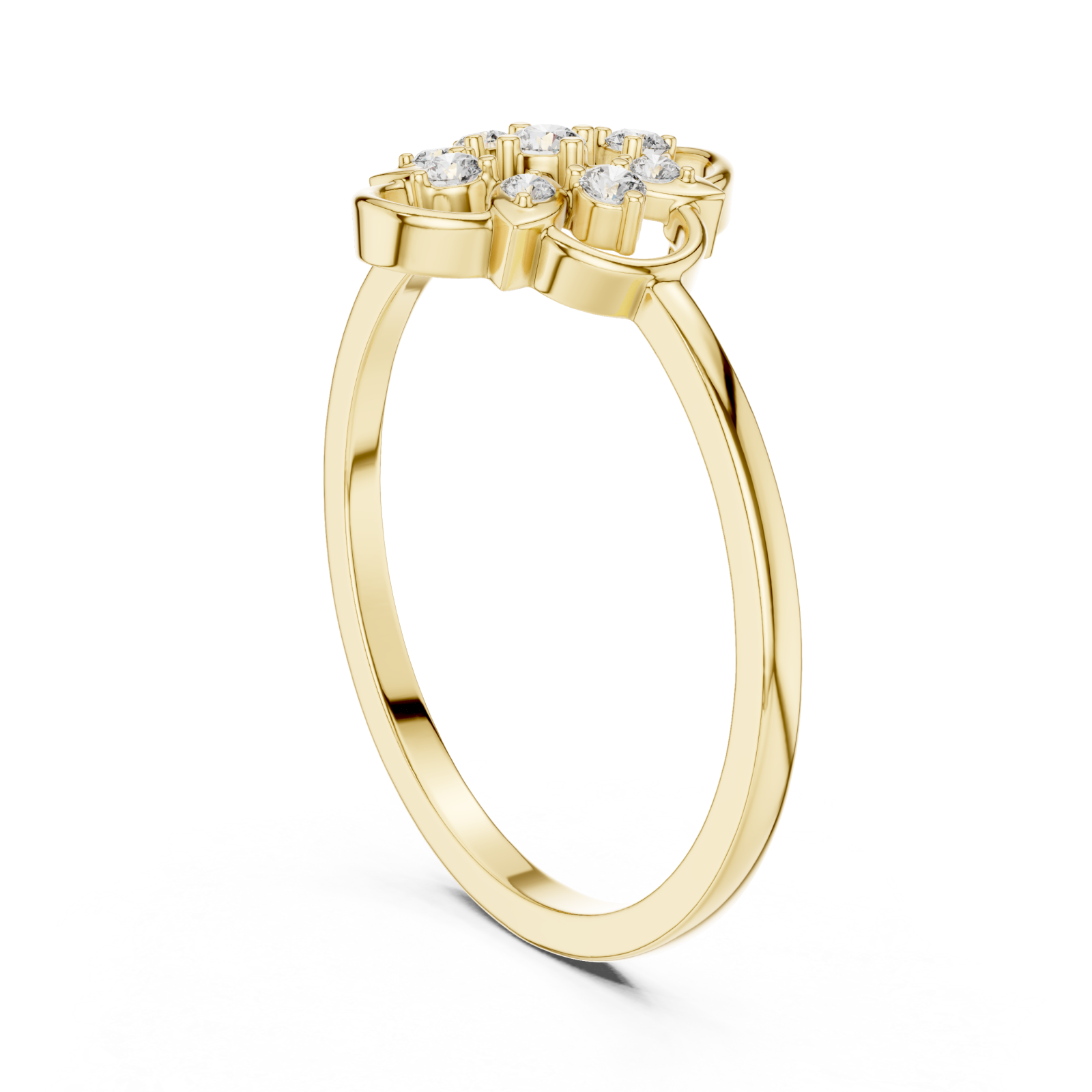  Gold Petal Harmony Ring Left View