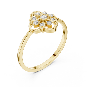 Gold Petal Harmony Ring Right View