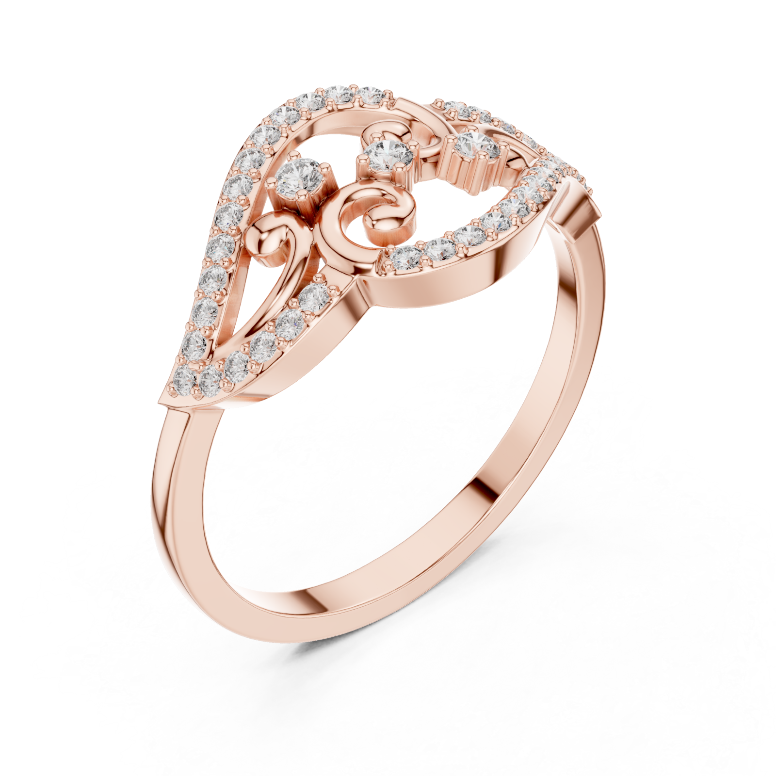  Rose Gold Vivid Fleur Ring Right View