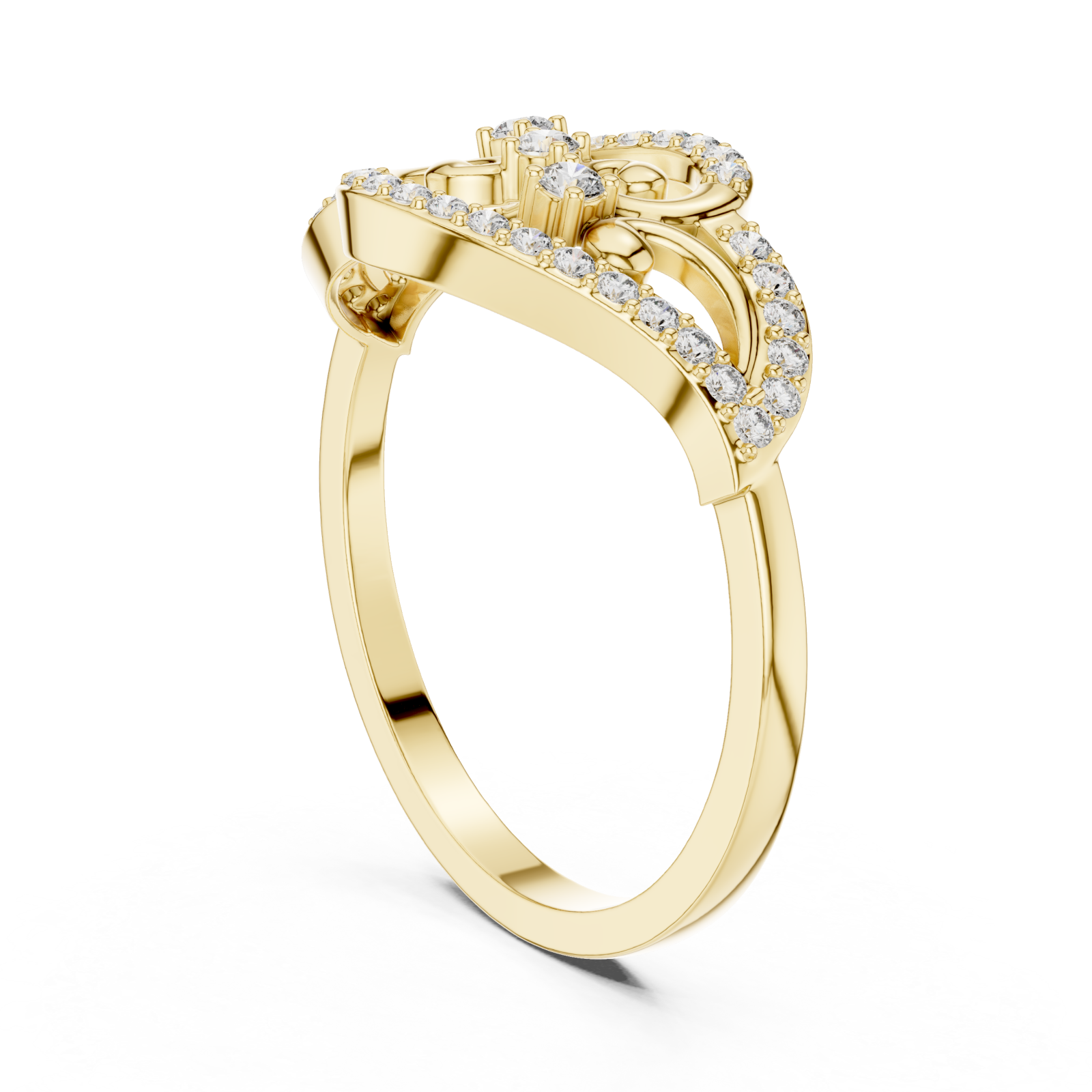  Gold Vivid Fleur Ring Left View