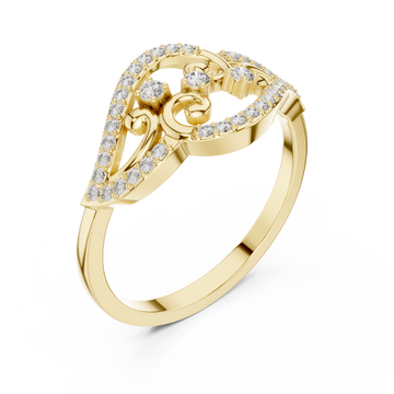 Gold Vivid Fleur Ring Right View