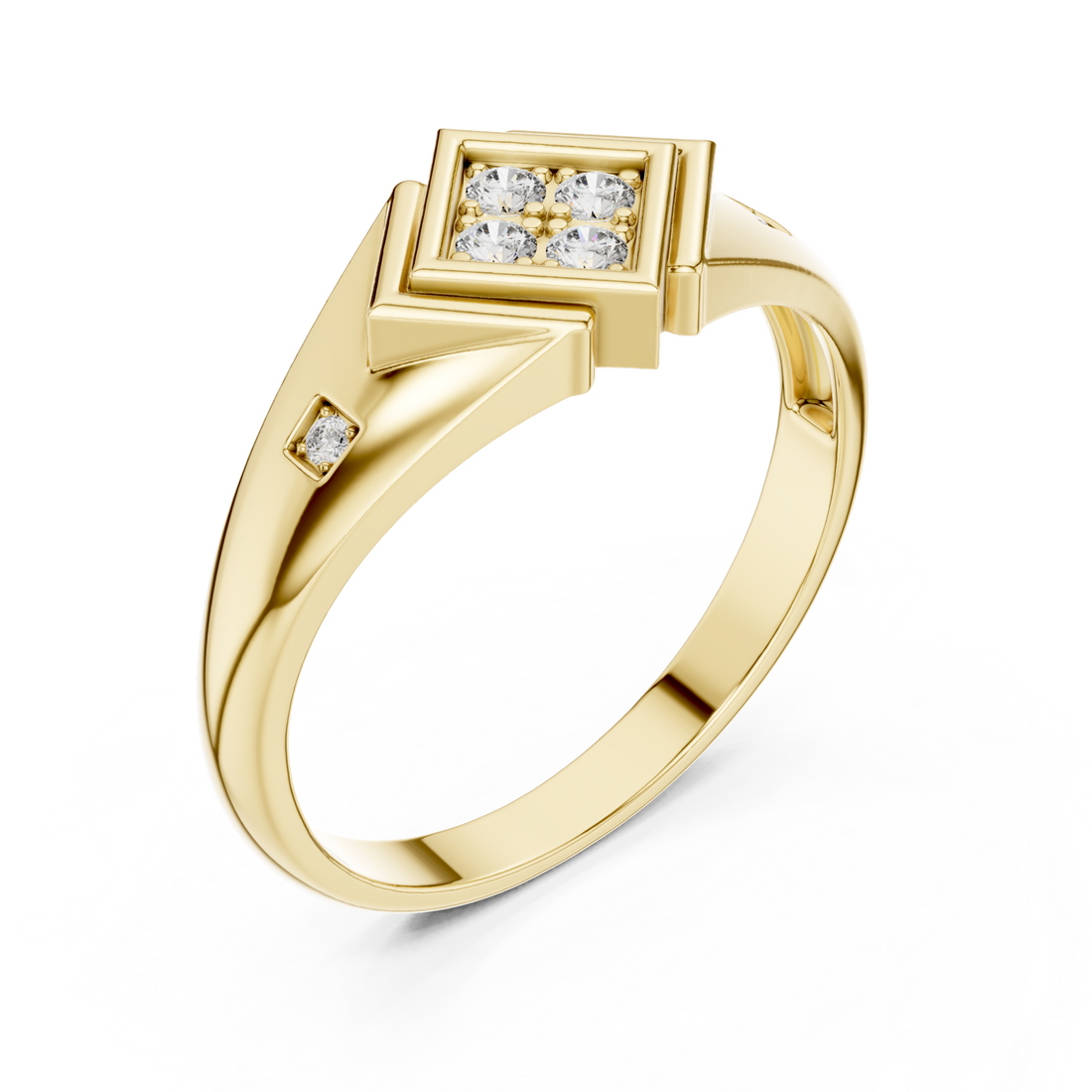 Gold Solace Crest Ring Right View
