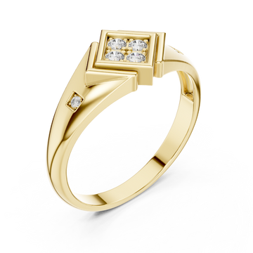 Gold Solace Crest Ring Right View