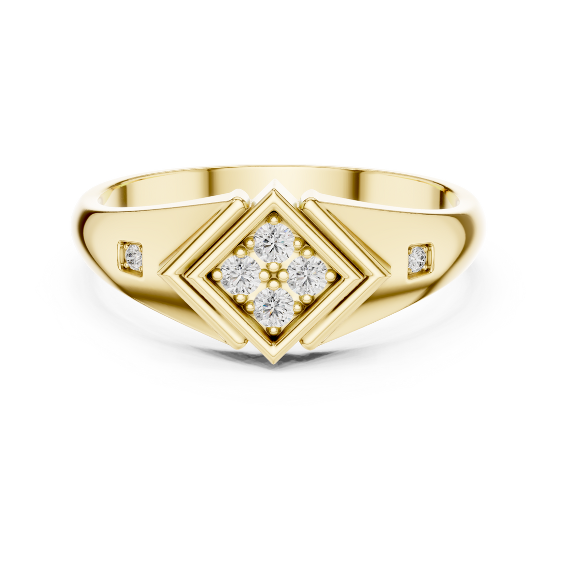 Gold Solace Crest Ring Right View