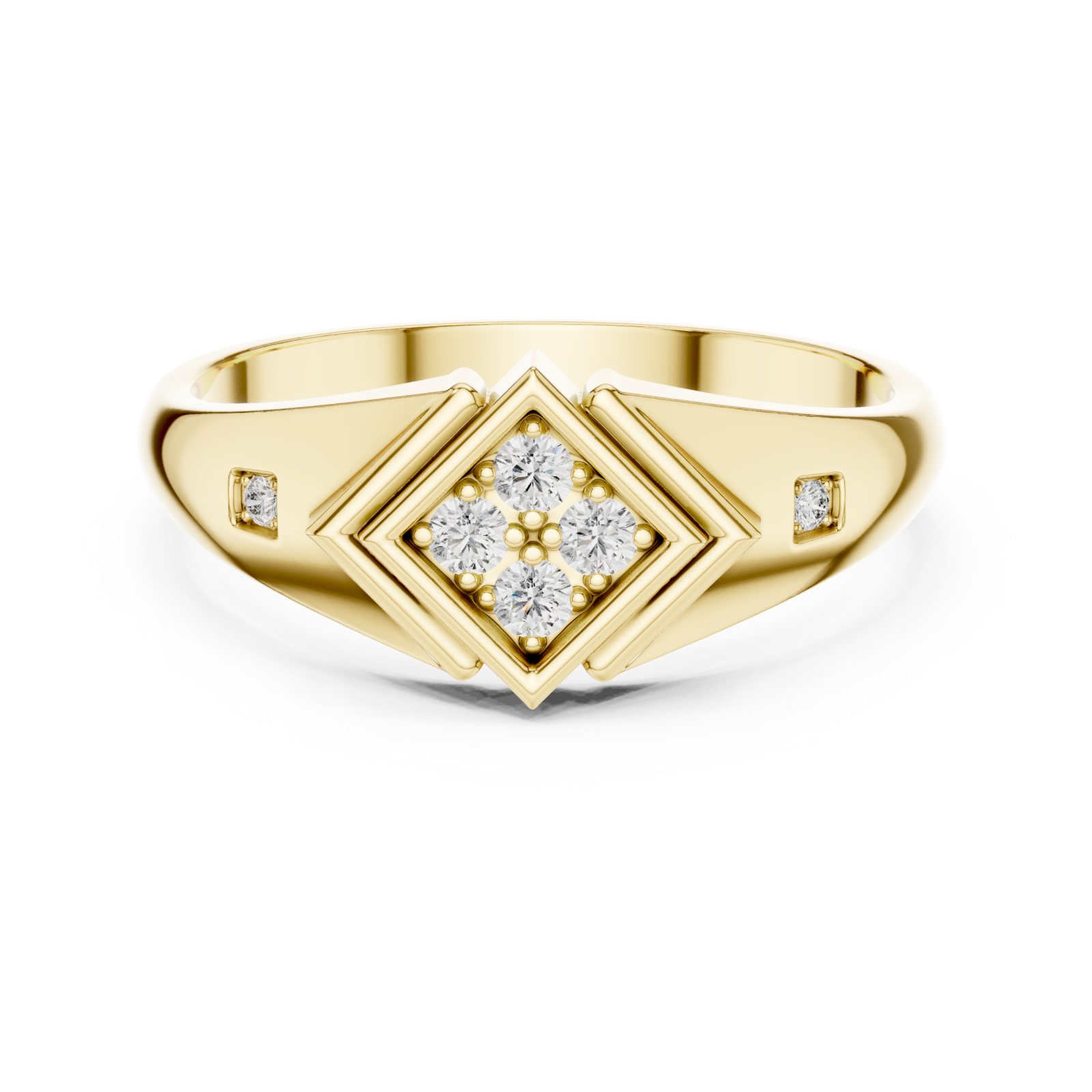  Gold Solace Crest Ring Front View