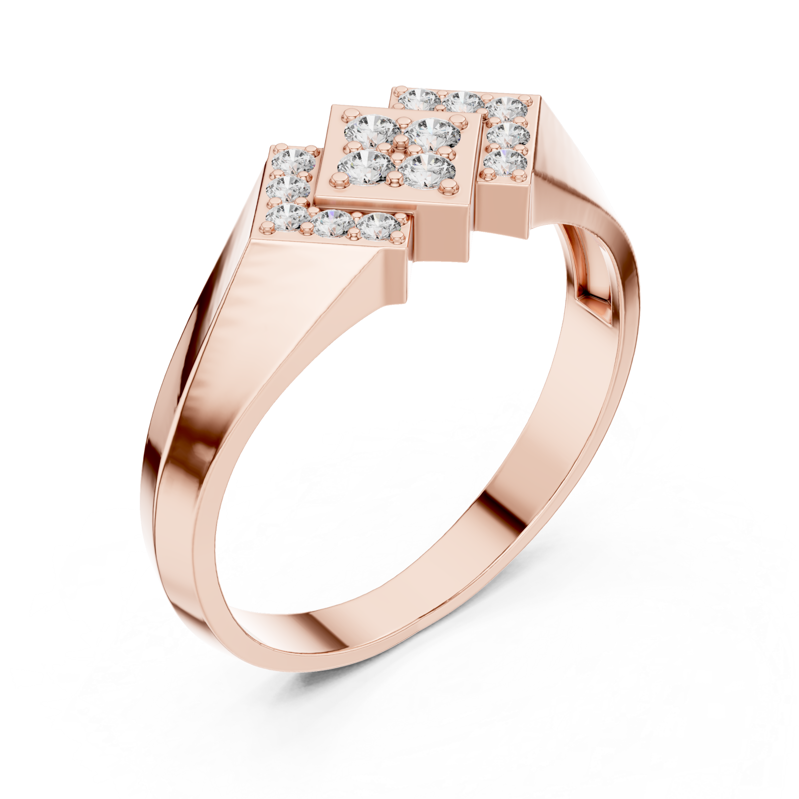  Rose Gold Glint Horizon Ring Right View