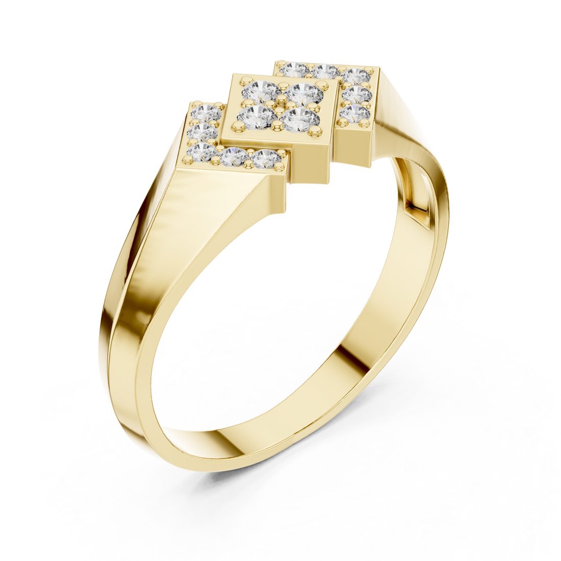 Gold Glint Horizon Ring Right View