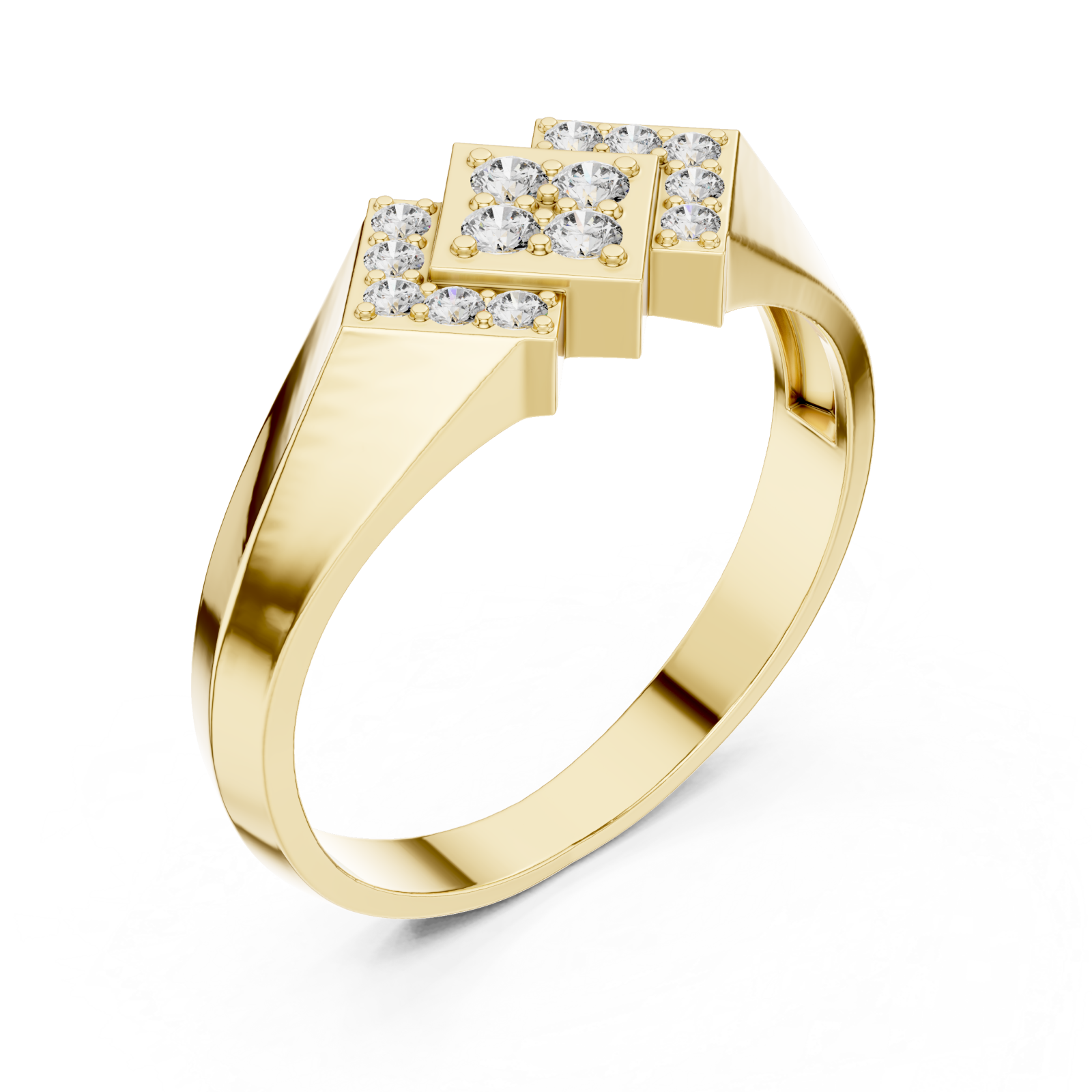 Gold Glint Horizon Ring Right View