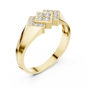 Gold Glint Horizon Ring Right View