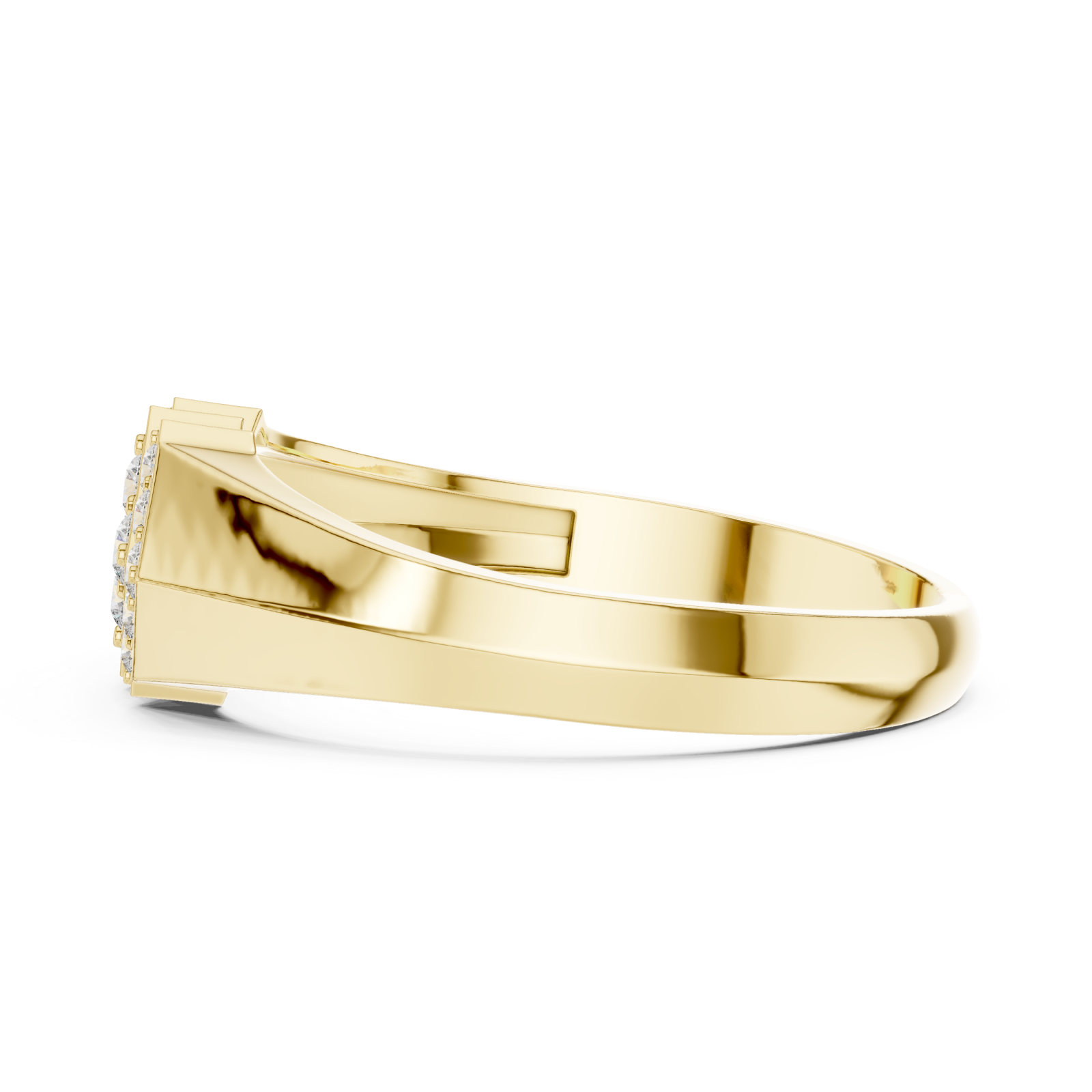  Gold Glint Horizon Ring Side View