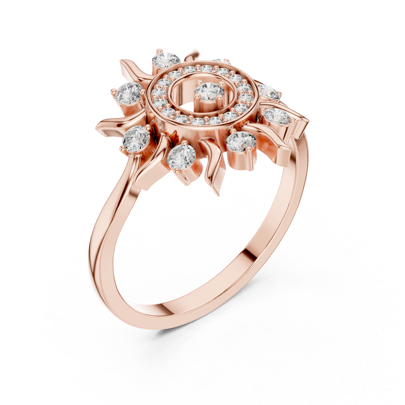  Rose Gold Solara Radiance Ring Right View