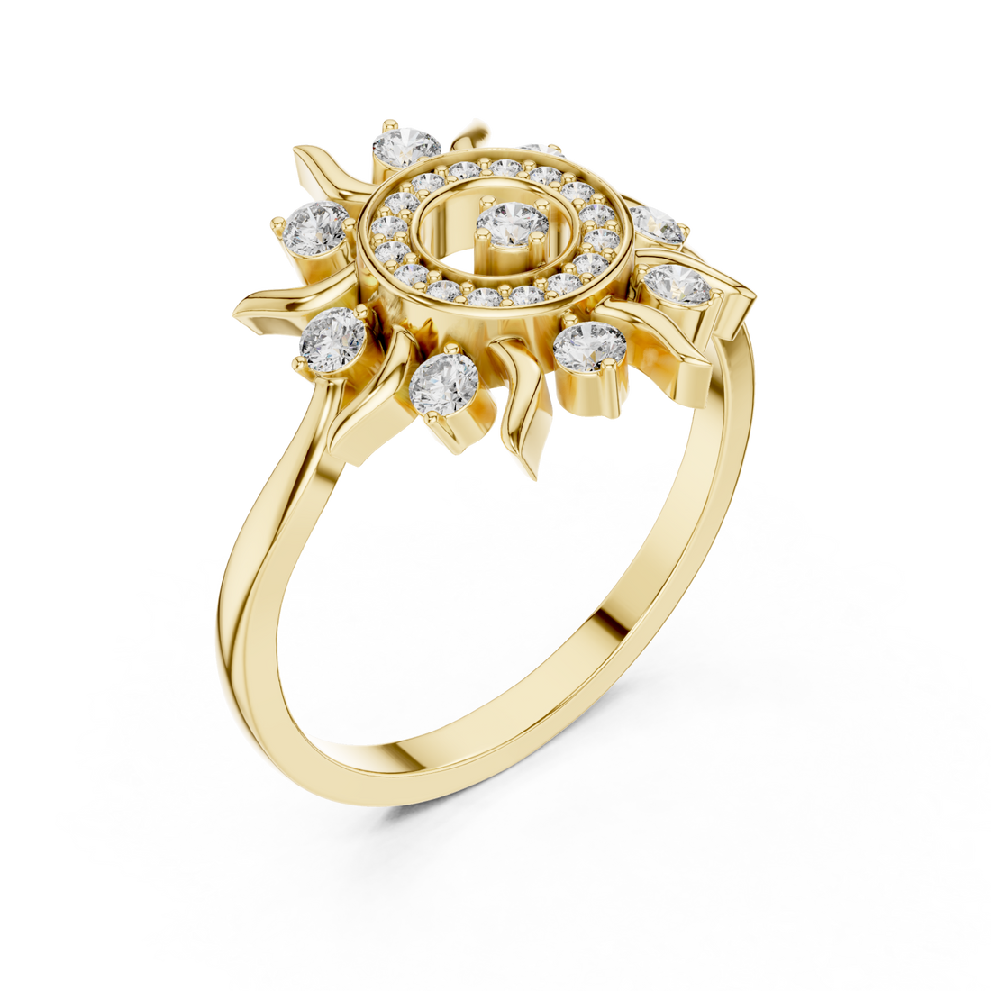 Gold Solara Radiance Ring Right View