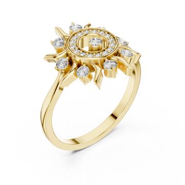 Gold Solara Radiance Ring Right View