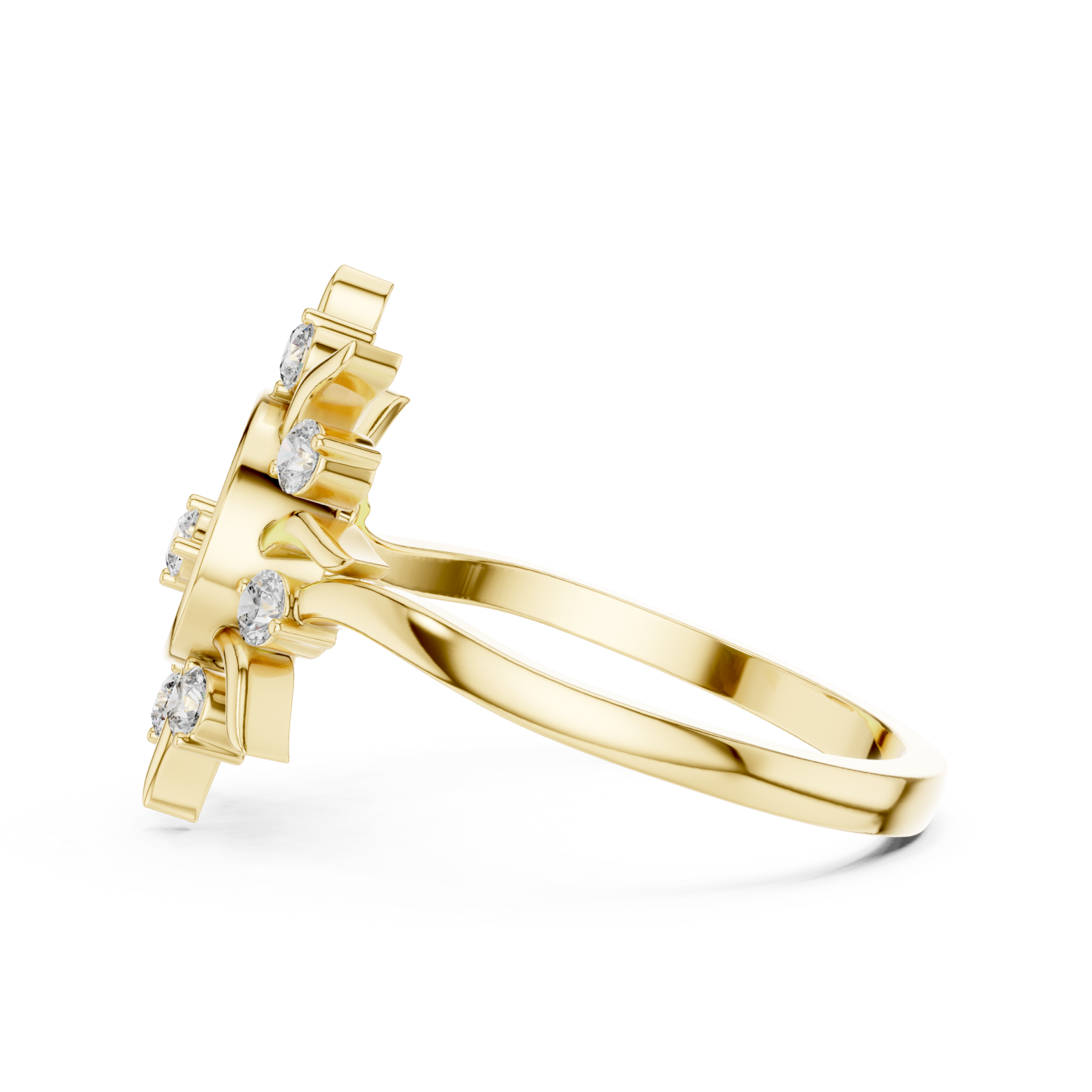  Gold Solara Radiance Ring Side View