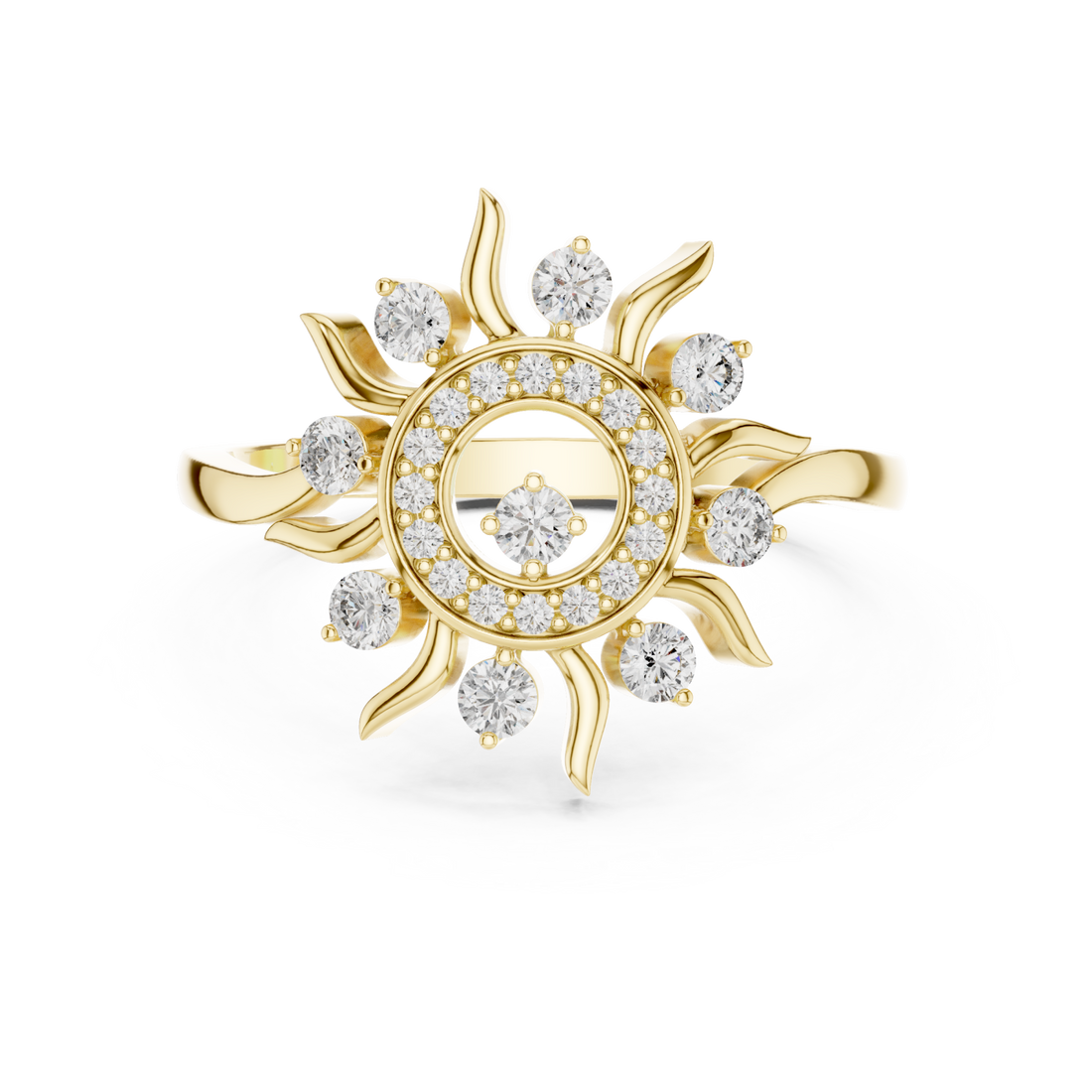 Gold Solara Radiance Ring Right View