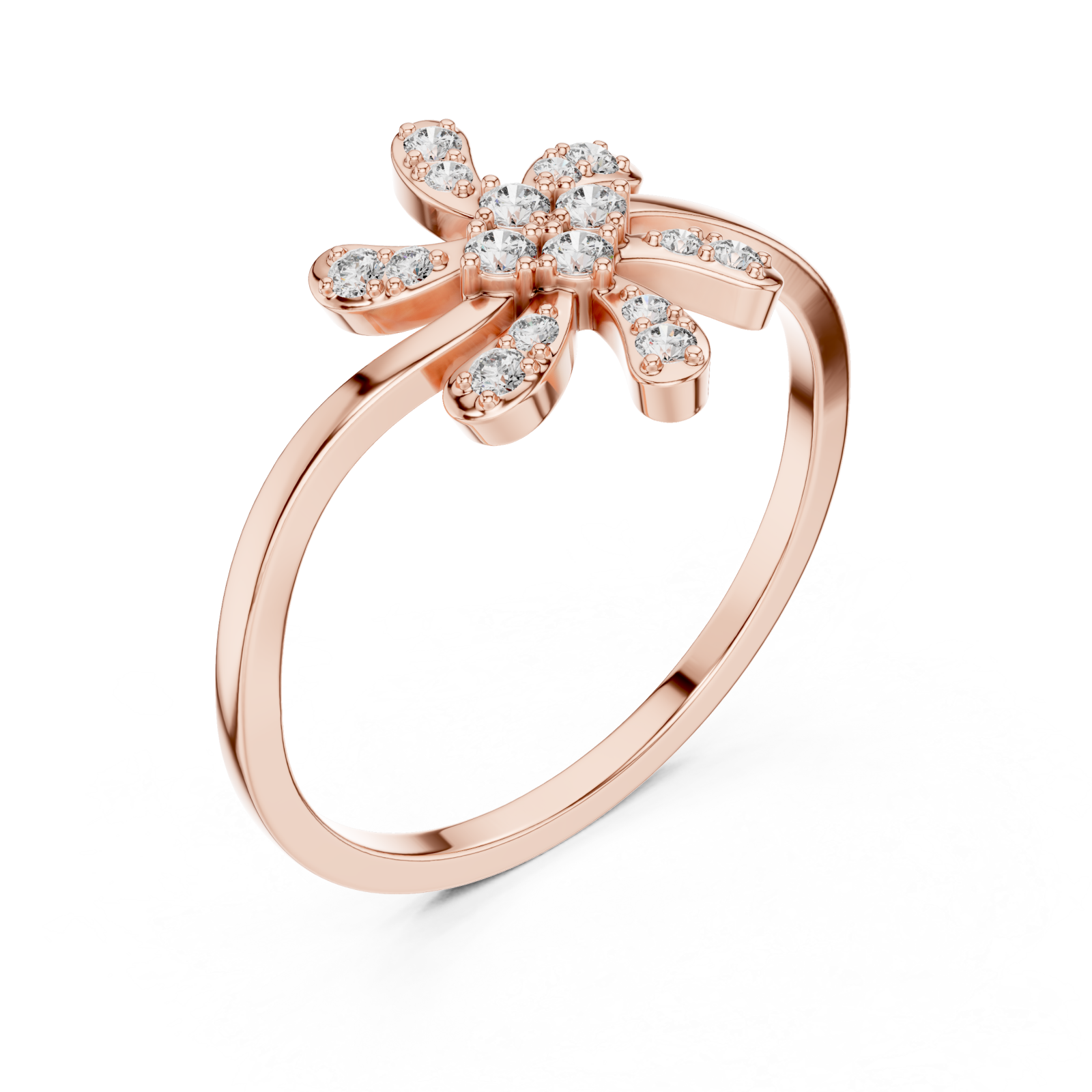  Rose Gold Elara Petal Ring Right View