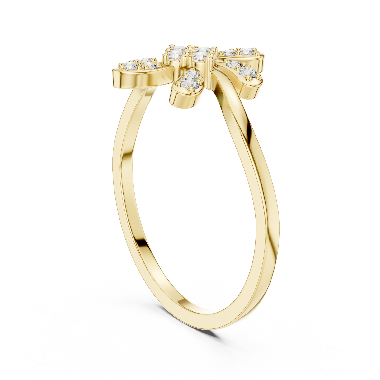  Gold Elara Petal Ring Left View