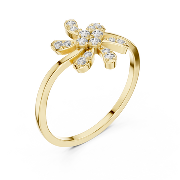 Gold Elara Petal Ring Right View