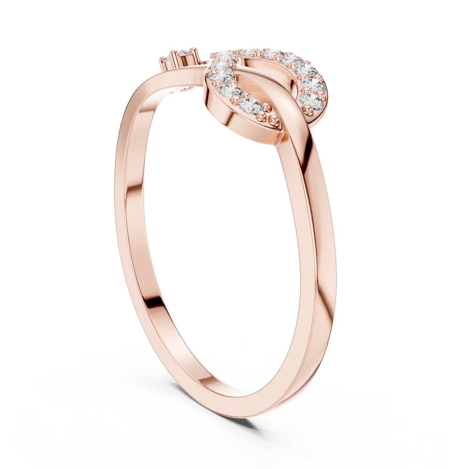  Rose Gold Twilight Grace Ring Left View
